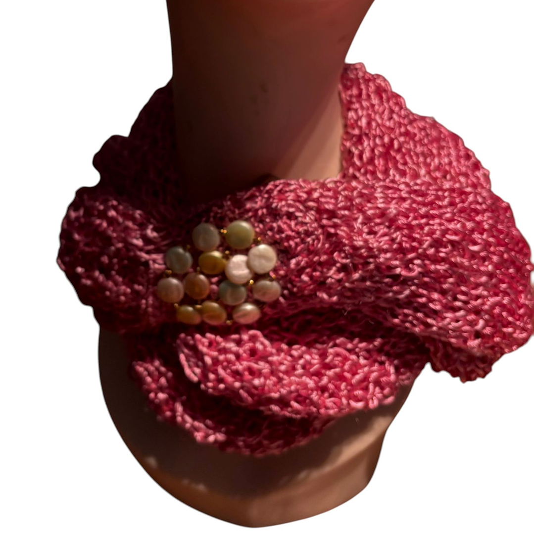 CUELLO DE SEDA TEJIDO A MANO DISEÑO EXCLUSIVO 2