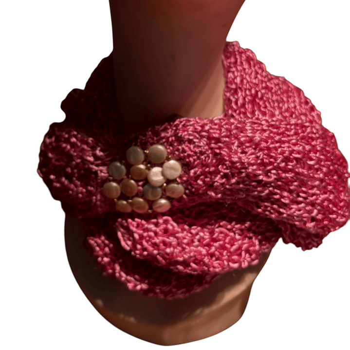 CUELLO DE SEDA TEJIDO A MANO DISEÑO EXCLUSIVO 2