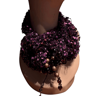 CUELLO DE SEDA TEJIDO A MANO DISEÑO EXCLUSIVO