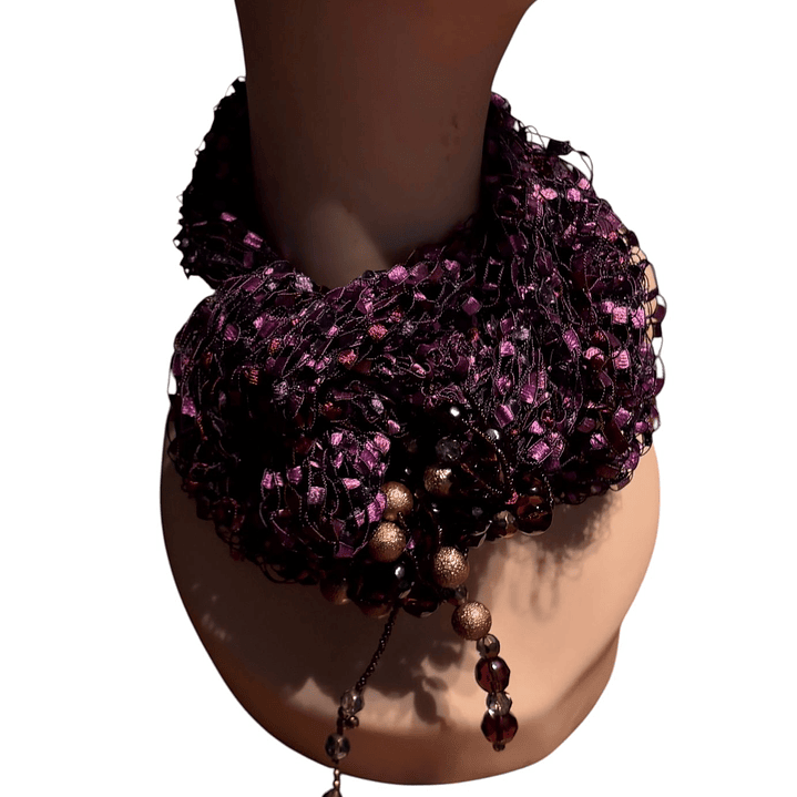 CUELLO DE SEDA TEJIDO A MANO DISEÑO EXCLUSIVO 1