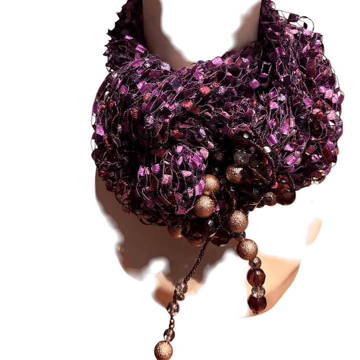 CUELLO DE SEDA TEJIDO A MANO DISEÑO EXCLUSIVO 2