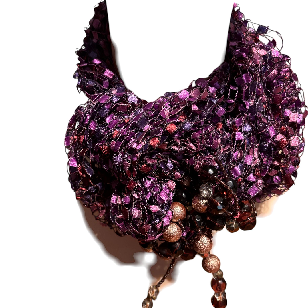 CUELLO DE SEDA TEJIDO A MANO DISEÑO EXCLUSIVO 3