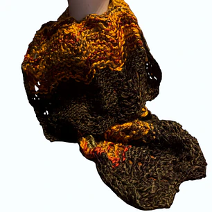 BUFANDA DE SEDA TEJIDA A MANO DISEÑO EXCLUSIVO