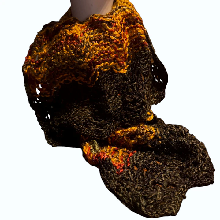 BUFANDA DE SEDA TEJIDA A MANO DISEÑO EXCLUSIVO 1