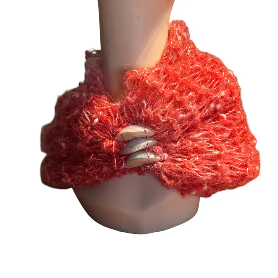 CUELLO DE LANA MOHAIR HECHO A MANO DISEÑO EXCLUSIVO 1