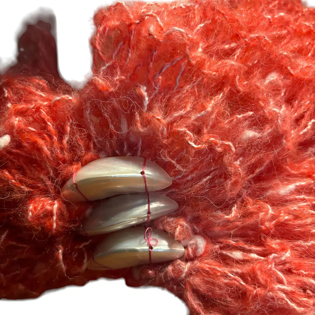CUELLO DE LANA MOHAIR HECHO A MANO DISEÑO EXCLUSIVO 2