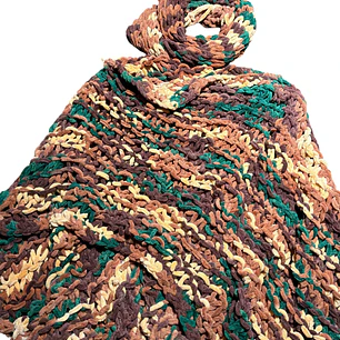 PONCHO TEJIDO A MANO DISEÑO EXCLUSIVO