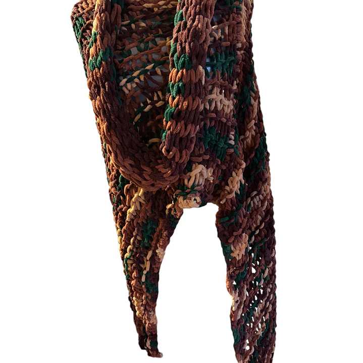 PONCHO TEJIDO A MANO DISEÑO EXCLUSIVO 3