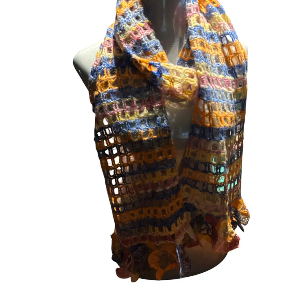 BUFANDA DE LANA HECHA A MANO DISEÑO EXCLUSIVO 2