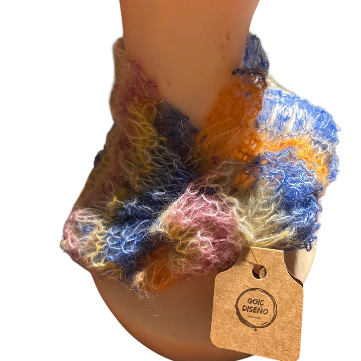 CUELLO DE LANA MOHAIR HECHO A MANO DISEÑO EXCLUSIVO 1