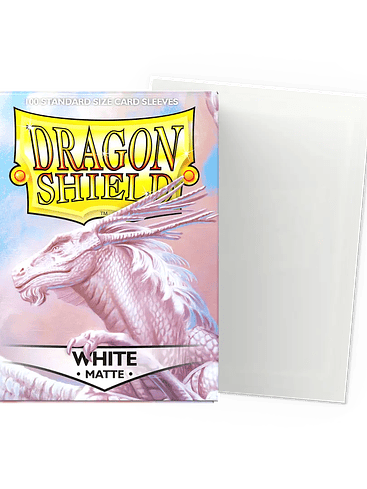 DRAGON SHIELD - SLEEVES STANDARD SIZE MATTE (100) - WHITE 2