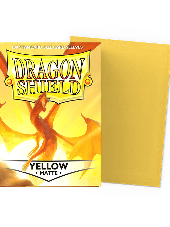 DRAGON SHIELD - SLEEVES STANDARD SIZE MATTE (100) - YELLOW 2