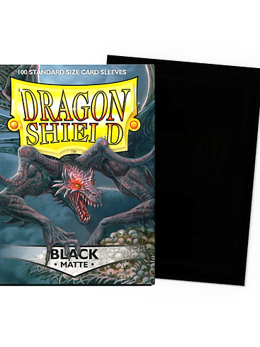 DRAGON SHIELD - SLEEVES STANDARD SIZE MATTE (100) - BLACK 2