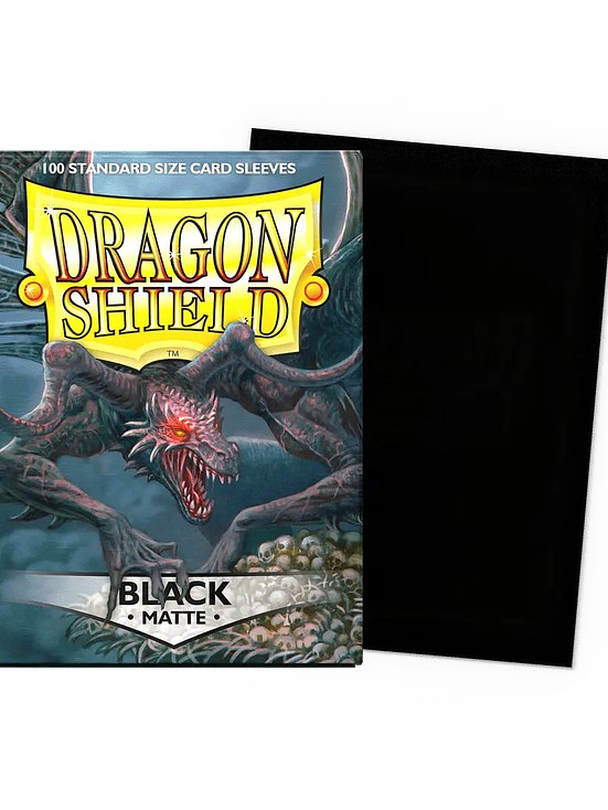 DRAGON SHIELD - SLEEVES STANDARD SIZE MATTE (100) - BLACK 2