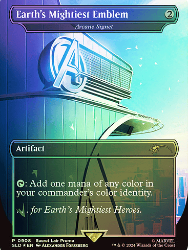 Arcane Signet (Earth's Mightiest Emblem) (Marvel) (#908) (Borderless) Secret Lair Drop 1