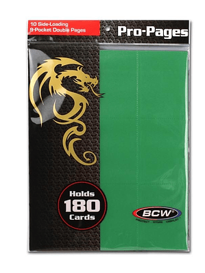 SIDE LOADING 18-POCKET PRO PAGES - GREEN