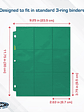 SIDE LOADING 18-POCKET PRO PAGES - GREEN - Miniatura 3