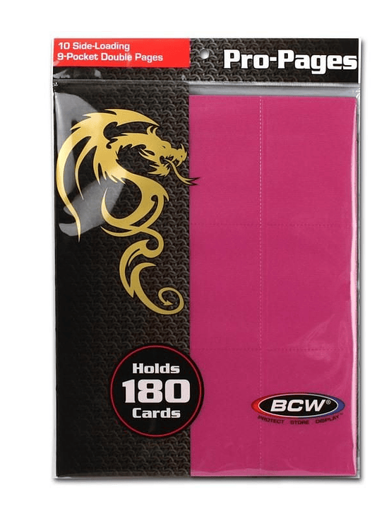 SIDE LOADING 18-POCKET PRO PAGES - PINK 1