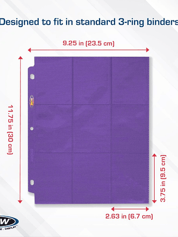 SIDE LOADING 18-POCKET PRO PAGES - PURPLE 3