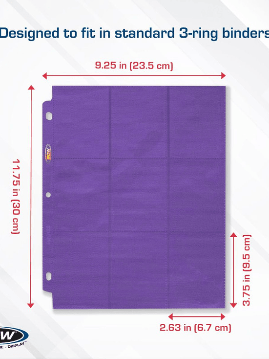 SIDE LOADING 18-POCKET PRO PAGES - PURPLE 3