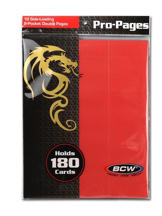 SIDE LOADING 18-POCKET PRO PAGES - RED 1