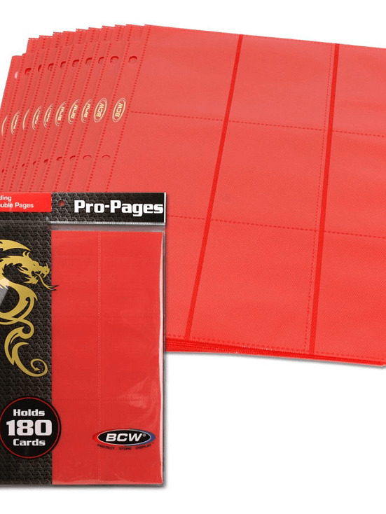 SIDE LOADING 18-POCKET PRO PAGES - RED 2