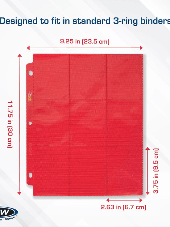 SIDE LOADING 18-POCKET PRO PAGES - RED 3