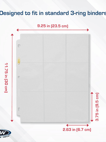 SIDE LOADING 18-POCKET PRO PAGES - WHITE 3