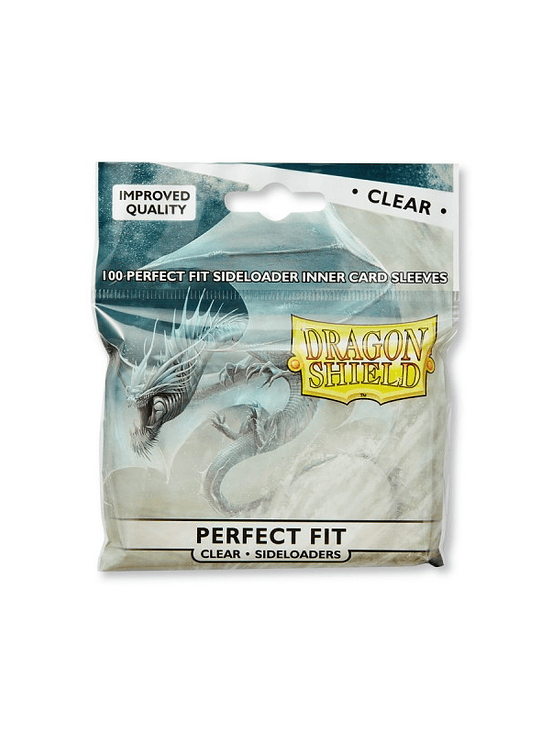 DRAGON SHIELD - SIDELOADING PERFECT FIT SLEEVES STANDARD SIZE (100) - CLEAR 1