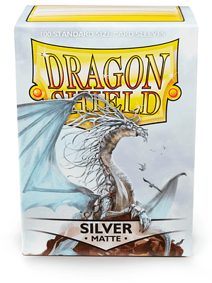 DRAGON SHIELD -SLEEVES STANDARD SIZE MATTE 100 - SILVER