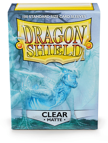 DRAGON SHIELD - SLEEVES STANDARD SIZE MATTE (100) - CLEAR 1