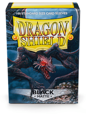 DRAGON SHIELD - SLEEVES STANDARD SIZE MATTE (100) - BLACK