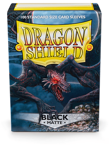 DRAGON SHIELD - SLEEVES STANDARD SIZE MATTE (100) - BLACK 1