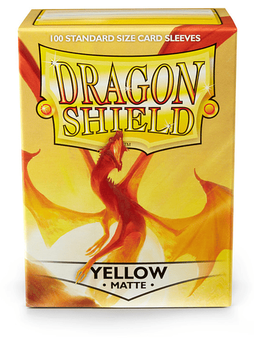 DRAGON SHIELD - SLEEVES STANDARD SIZE MATTE (100) - YELLOW 1