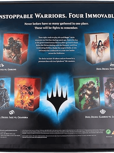 Duel Decks: Anthology - Jace vs. Chandra - Elfos vs. Goblins – Divino vs. Demoníaco - Garruk vs. Liliana - Magic the Gathering (MTG) 2