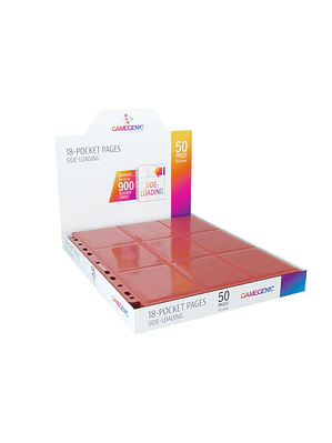 GG ESSENTIAL LINE SIDELOADING 18-POCKET PAGES DISPLAY RED CADA HOJA