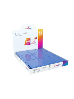 GG ESSENTIAL LINE SIDELOADING 18-POCKET PAGES DISPLAY BLUE CADA HOJA