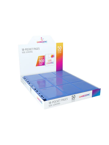 GG ESSENTIAL LINE SIDELOADING 18-POCKET PAGES DISPLAY BLUE CADA HOJA 1