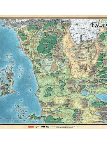 DUNGEONS AND DRAGONS MAPA DE FAERÛN 1