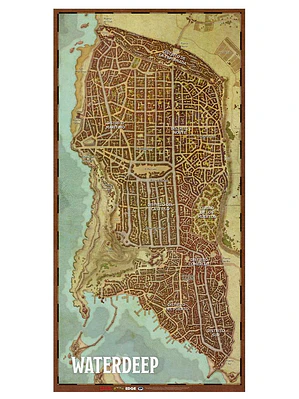 DUNGEONS AND DRAGONS MAPA DE LA CIUDAD DE WATERDEEP
