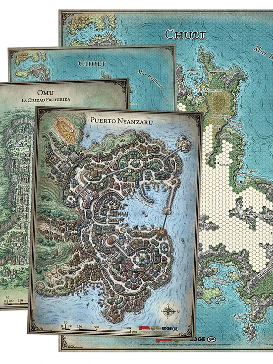 DUNGEONS AND DRAGONS SET DE MAPAS DE LA TUMBA DE LA ANIQUILACIÓN 1