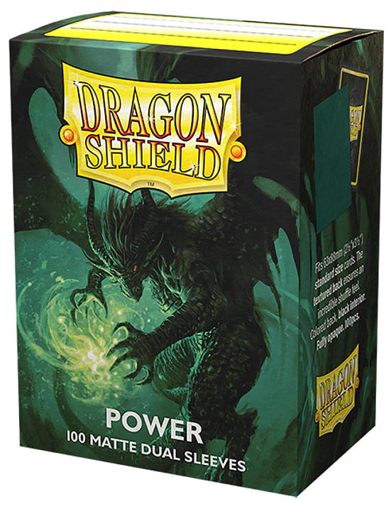  Dragon Shield Sleeves: Standard DUAL- Matte Green/Power (100 ct.) 1