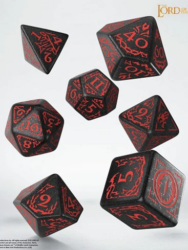 7-Die Set: The Lord of the Rings- Mordor Dice Set 2
