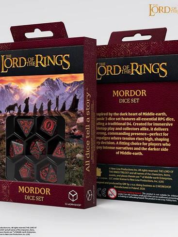 7-Die Set: The Lord of the Rings- Mordor Dice Set 1