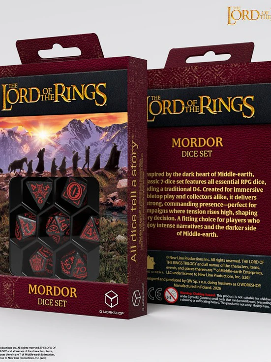 7-Die Set: The Lord of the Rings- Mordor Dice Set 1