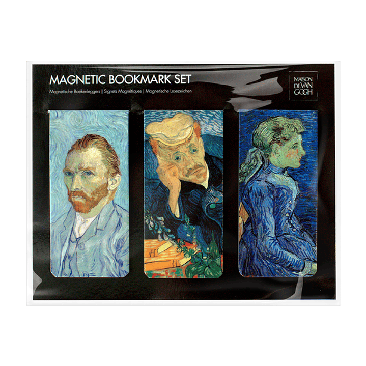 Juego de 3, marcapaginas magnético, Maison de van Gogh, Retratos 1