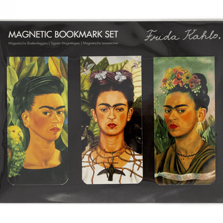 Juego de 3, marcapaginas magnético, Frida Kahlo, Autorretratos 1