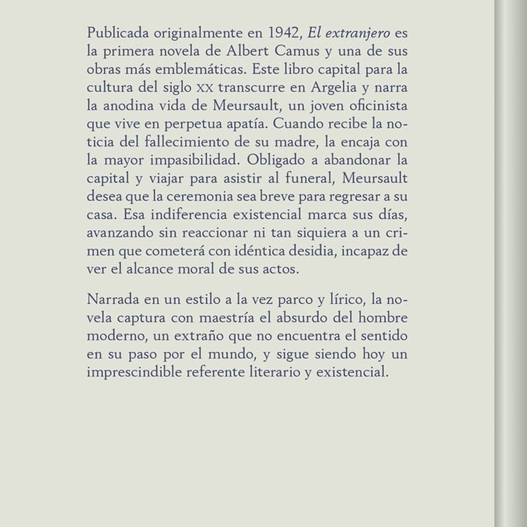 EL EXTRANJERO EDICIÓN ESPECIAL EN TAPA DURA 2