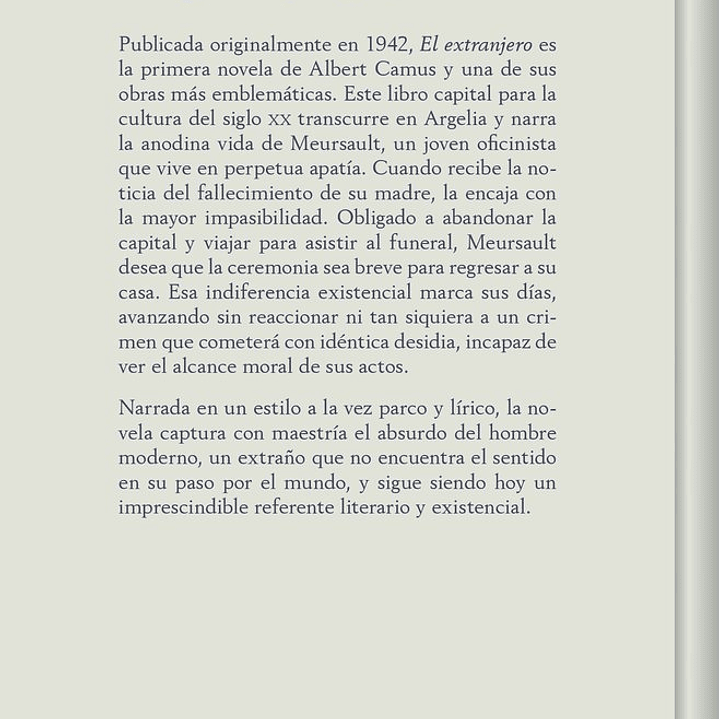 EL EXTRANJERO EDICIÓN ESPECIAL EN TAPA DURA 2