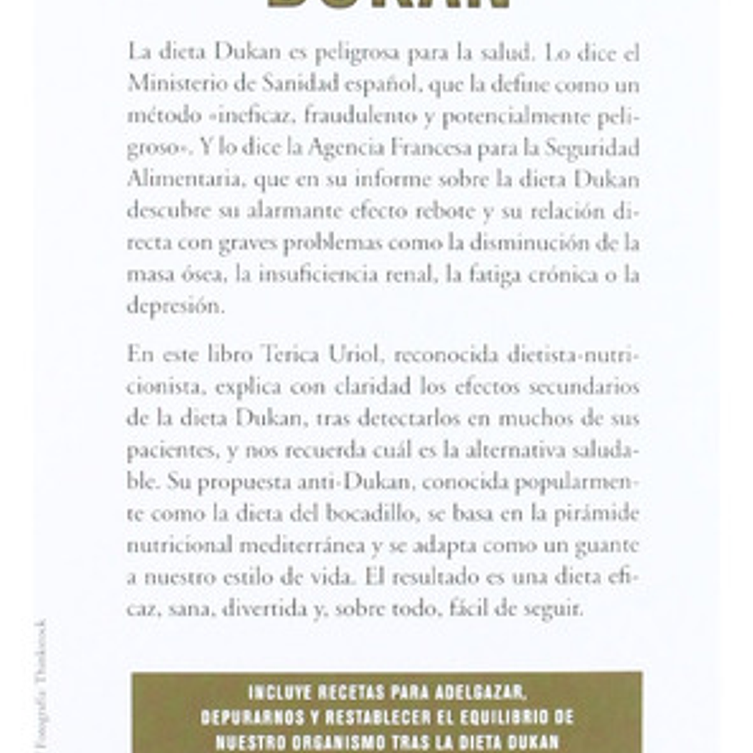 La Dieta Anti Dukan, De Terica Uriol - Ana Maria Pascual. Editorial Ediciones B, Tapa Blanda, Edición 1 En Español 2